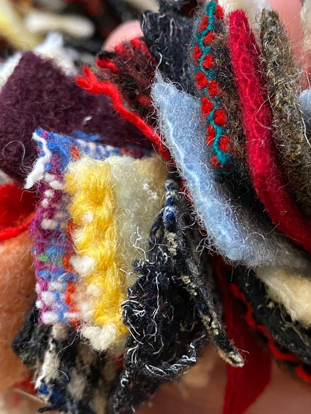 VTG Garland Handmade Wool Blankets Plaid Checks Multicolor Large Heavy 86” - Picture 6 of 6
